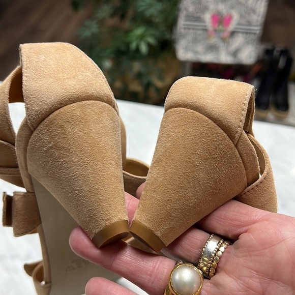 J. Crew Tan Suede Ankle Wrap Strap Sandal Size 10 NEW! - Picture 9 of 9